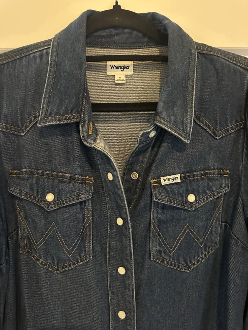 Wrangler denim dress with balloon sleeves - Picture 4 of 5